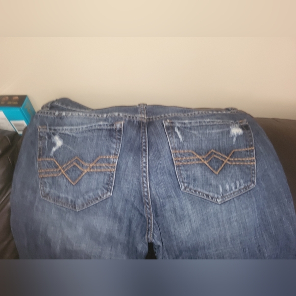 Bootleggers Blue Lightly Distressed Slim Straight Jeans - Picture 5 of 5